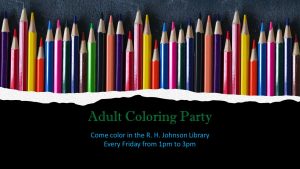 Adult coloring in the Library