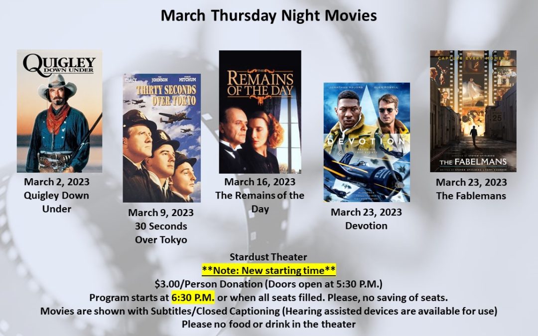March Thursday Night Movies