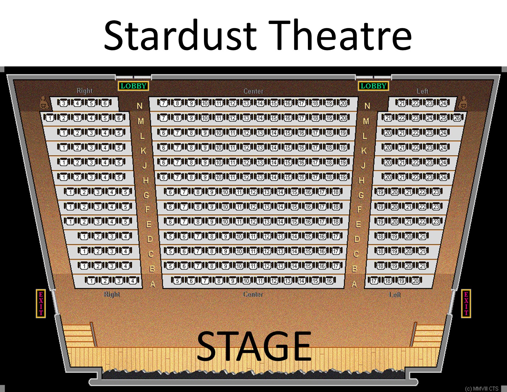 Stardust Theatre Seating Chart