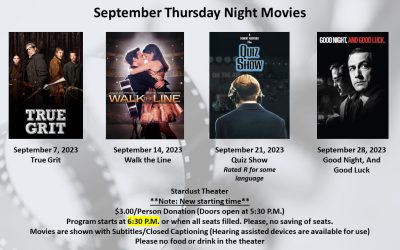September Thursday Night Movies